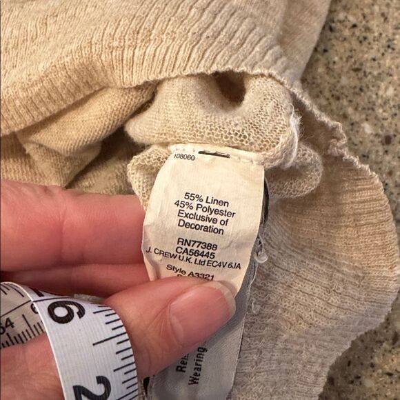 MADEWELL Linen Blend Contrast Trim V-Neck Lightweight Cardigan - Picture 5 of 8